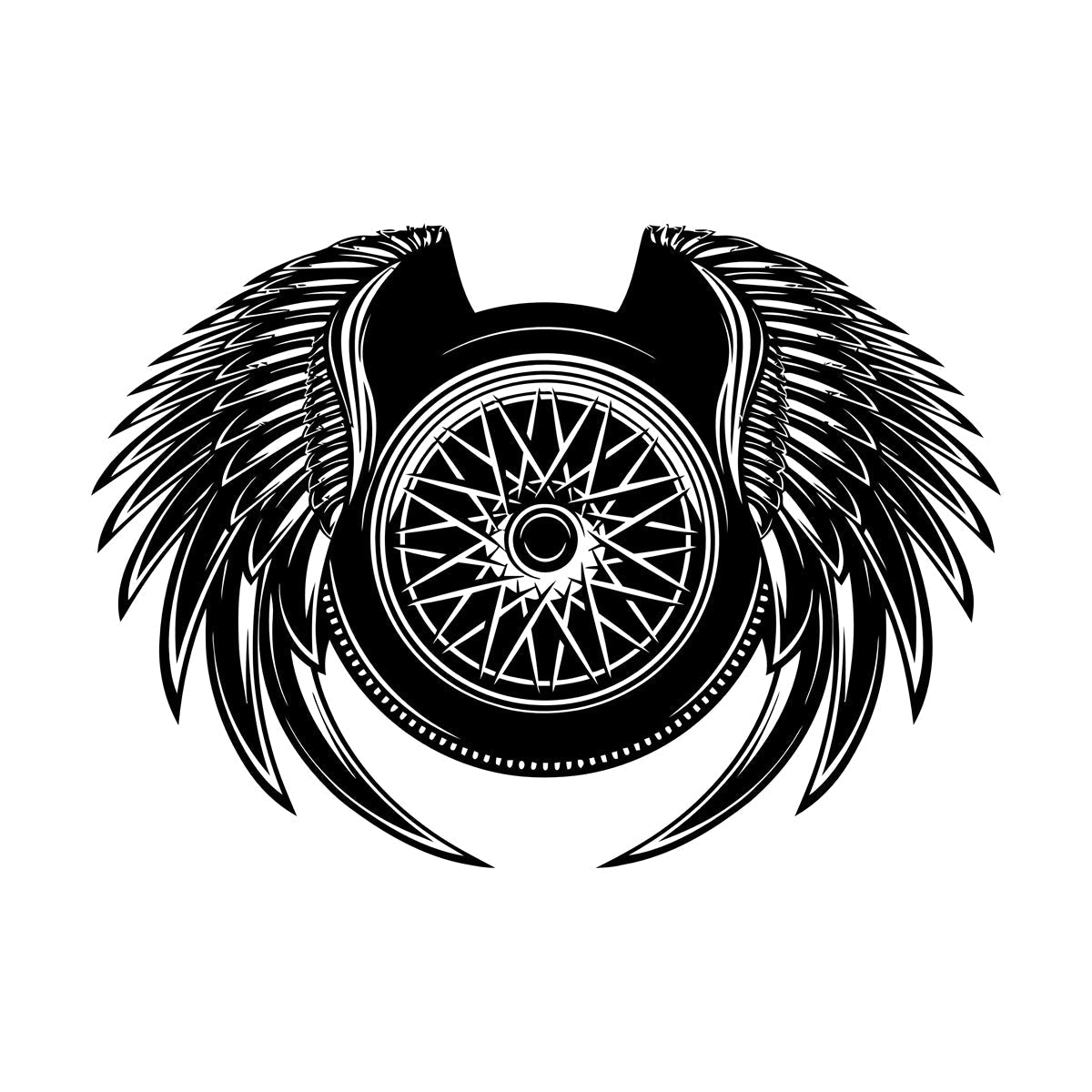 Wall Decals Paster Paper Wheel Wings Driver Car Auto Repair Tire Service Wall Beautification