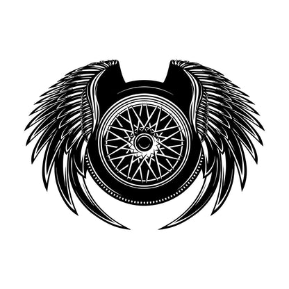 Wall Decals Paster Paper Wheel Wings Driver Car Auto Repair Tire Service Wall Beautification