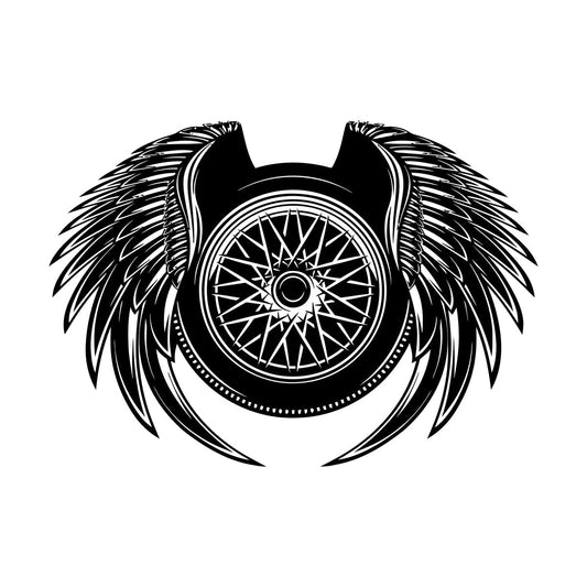 Wall Decals Paster Paper Wheel Wings Driver Car Auto Repair Tire Service Wall Beautification