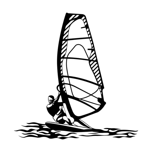 Vinyl Wall Stickers Windsurfing Water Sports Windsurfer Beach Style Car Body Decoration