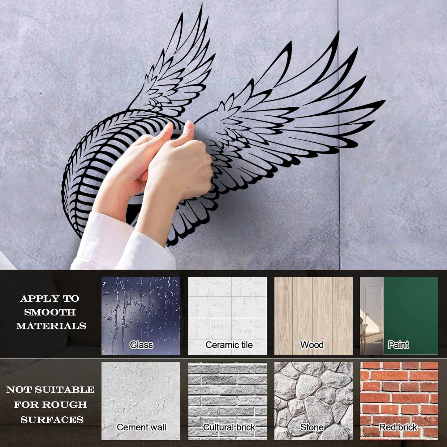 Wall Decals Winged Wheel Car Garage Driver Window Decals