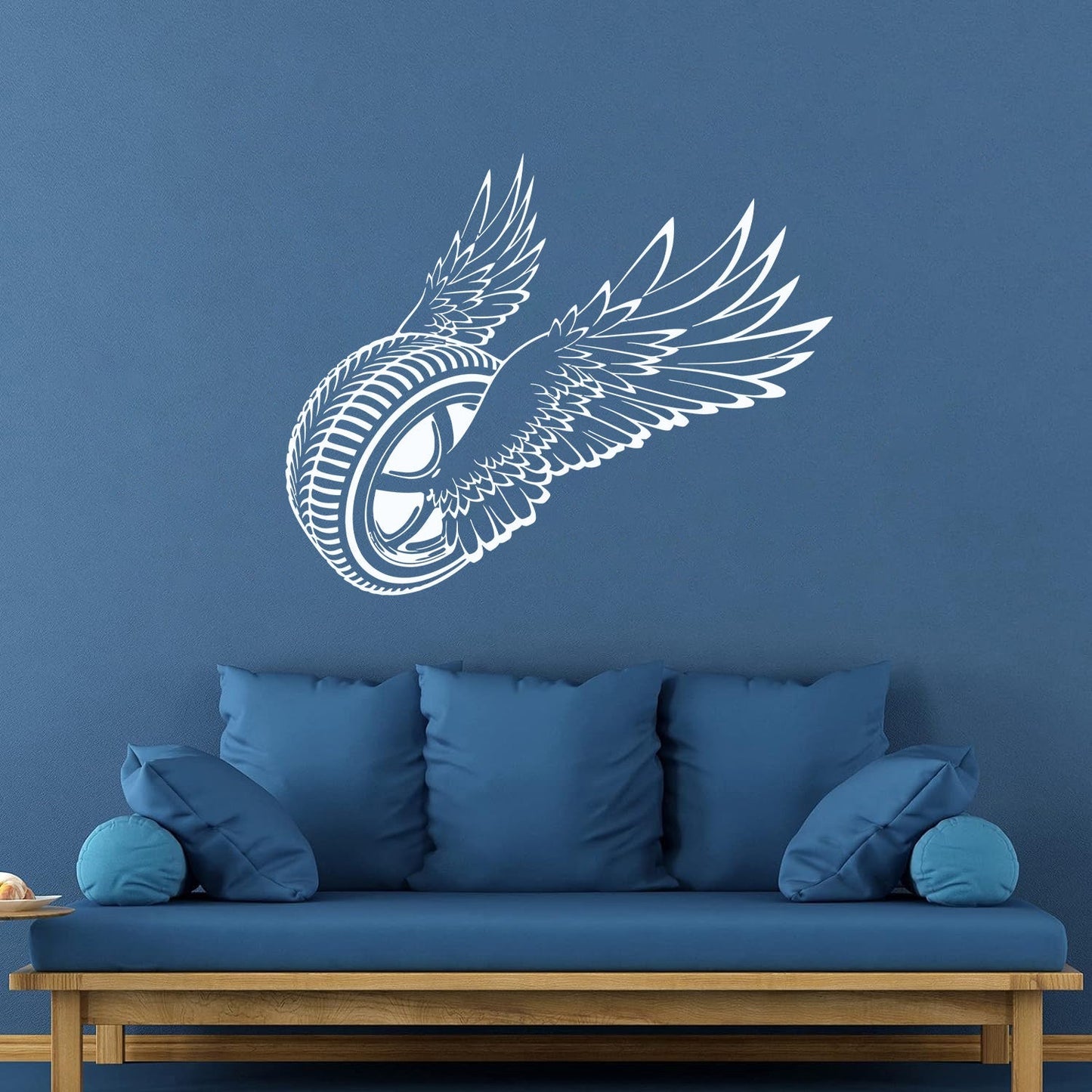Wall Decals Winged Wheel Car Garage Driver Window Decals