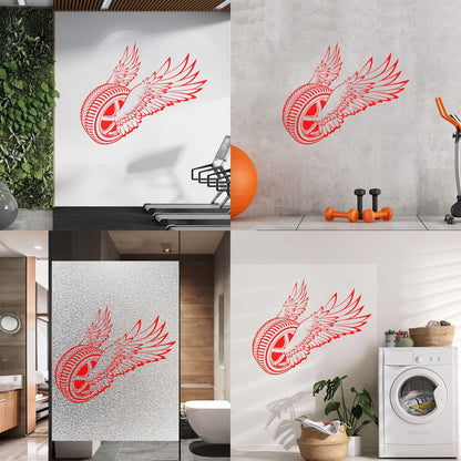Wall Decals Winged Wheel Car Garage Driver Window Decals