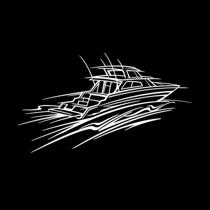 Vinyl Wall Decals Yacht Luxury Boat Sea Water Glass Stickers