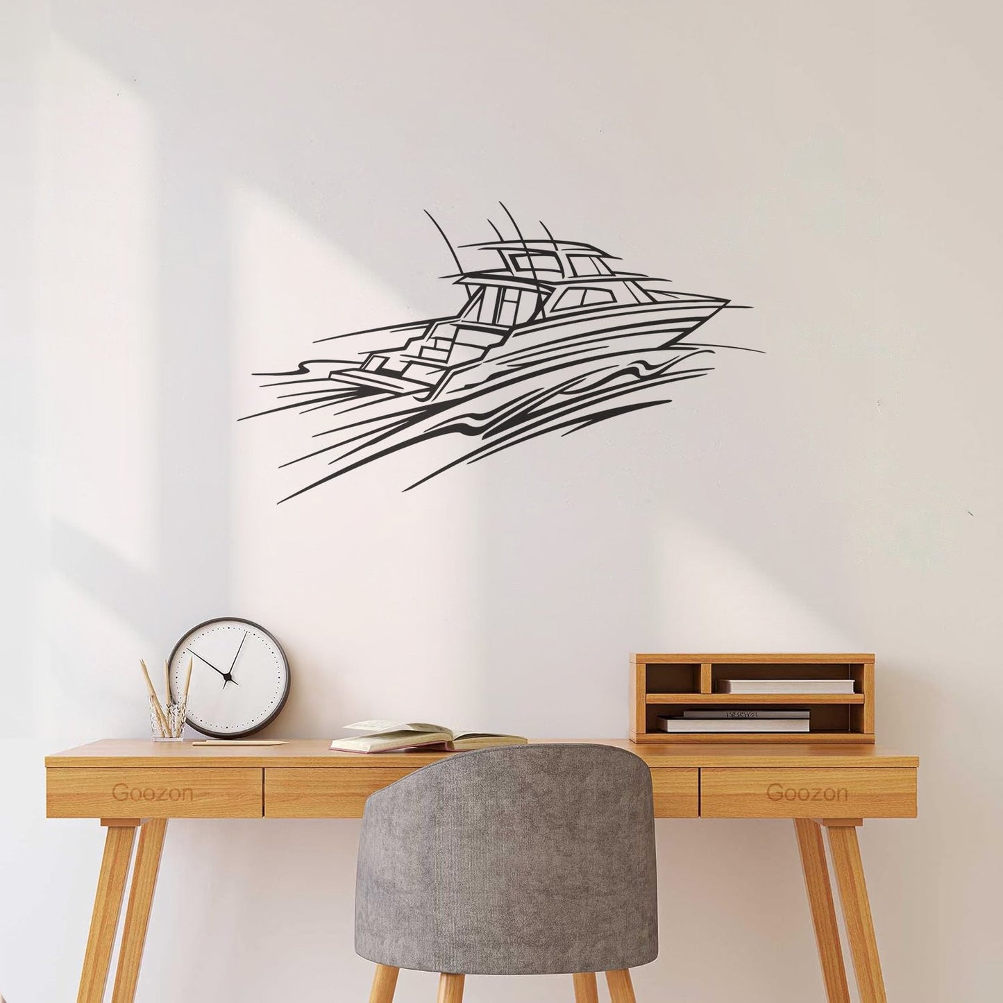 Vinyl Wall Decals Yacht Luxury Boat Sea Water Glass Stickers