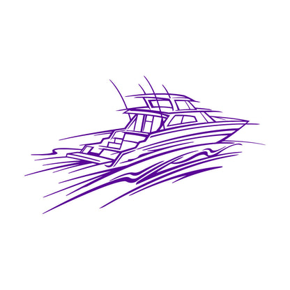 Vinyl Wall Decals Yacht Luxury Boat Sea Water Glass Stickers