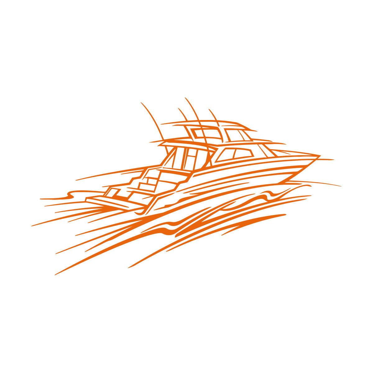 Vinyl Wall Decals Yacht Luxury Boat Sea Water Glass Stickers