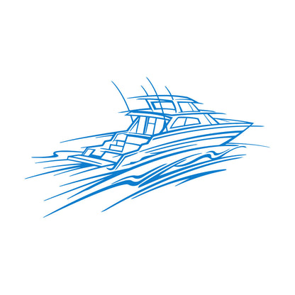 Vinyl Wall Decals Yacht Luxury Boat Sea Water Glass Stickers