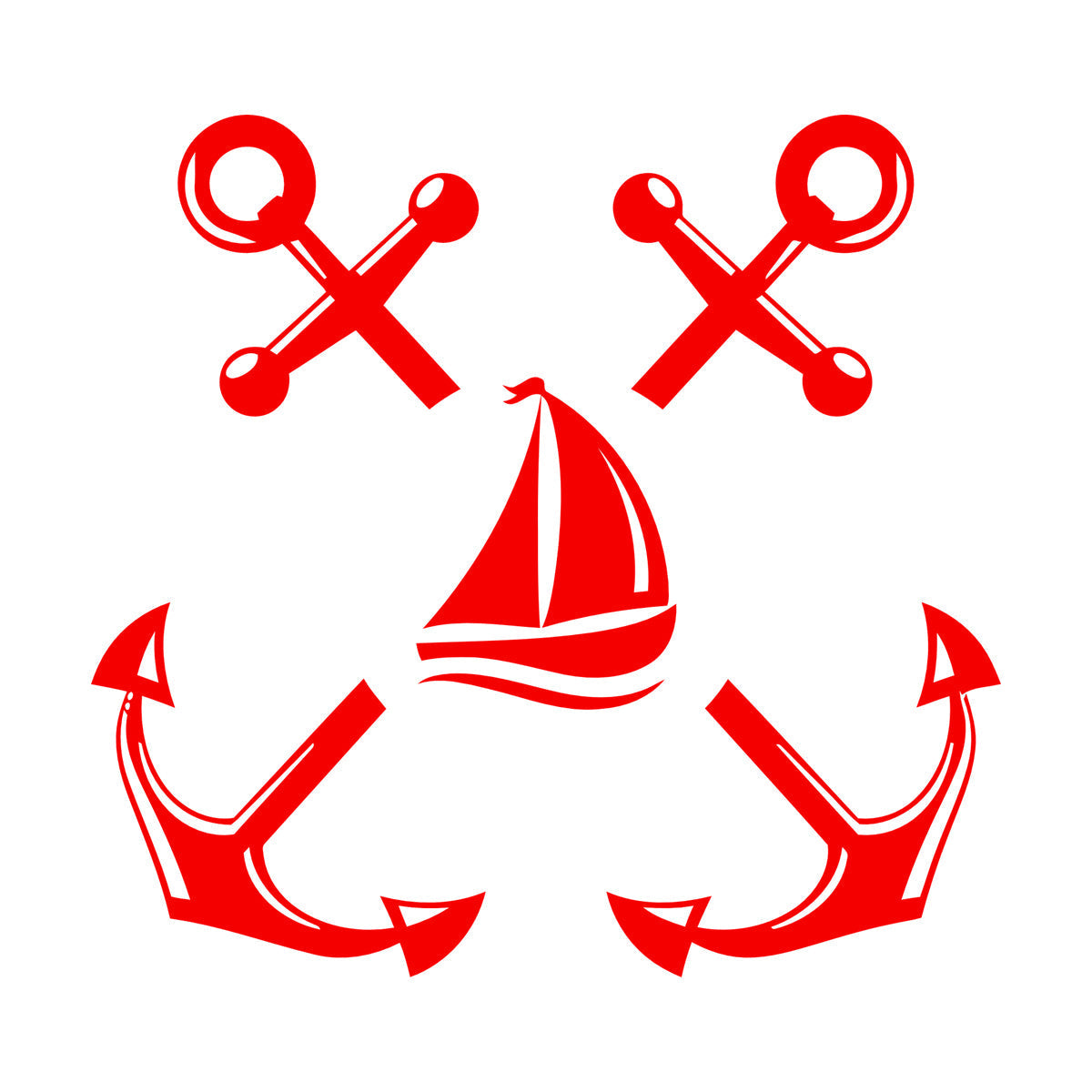 Wall Stickers Paster Paper Anchor Marine Ship Sailboat Ocean Sailing Removable Without Leaving Glue