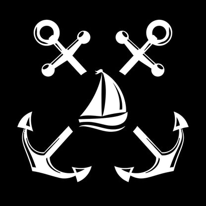 Wall Stickers Paster Paper Anchor Marine Ship Sailboat Ocean Sailing Removable Without Leaving Glue