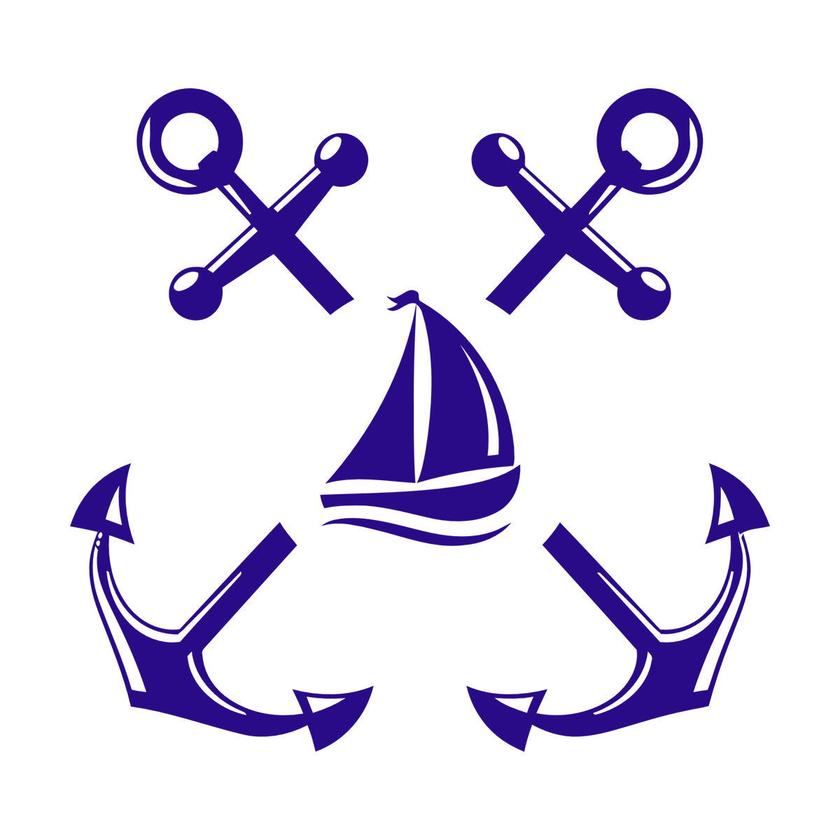 Wall Stickers Paster Paper Anchor Marine Ship Sailboat Ocean Sailing Removable Without Leaving Glue