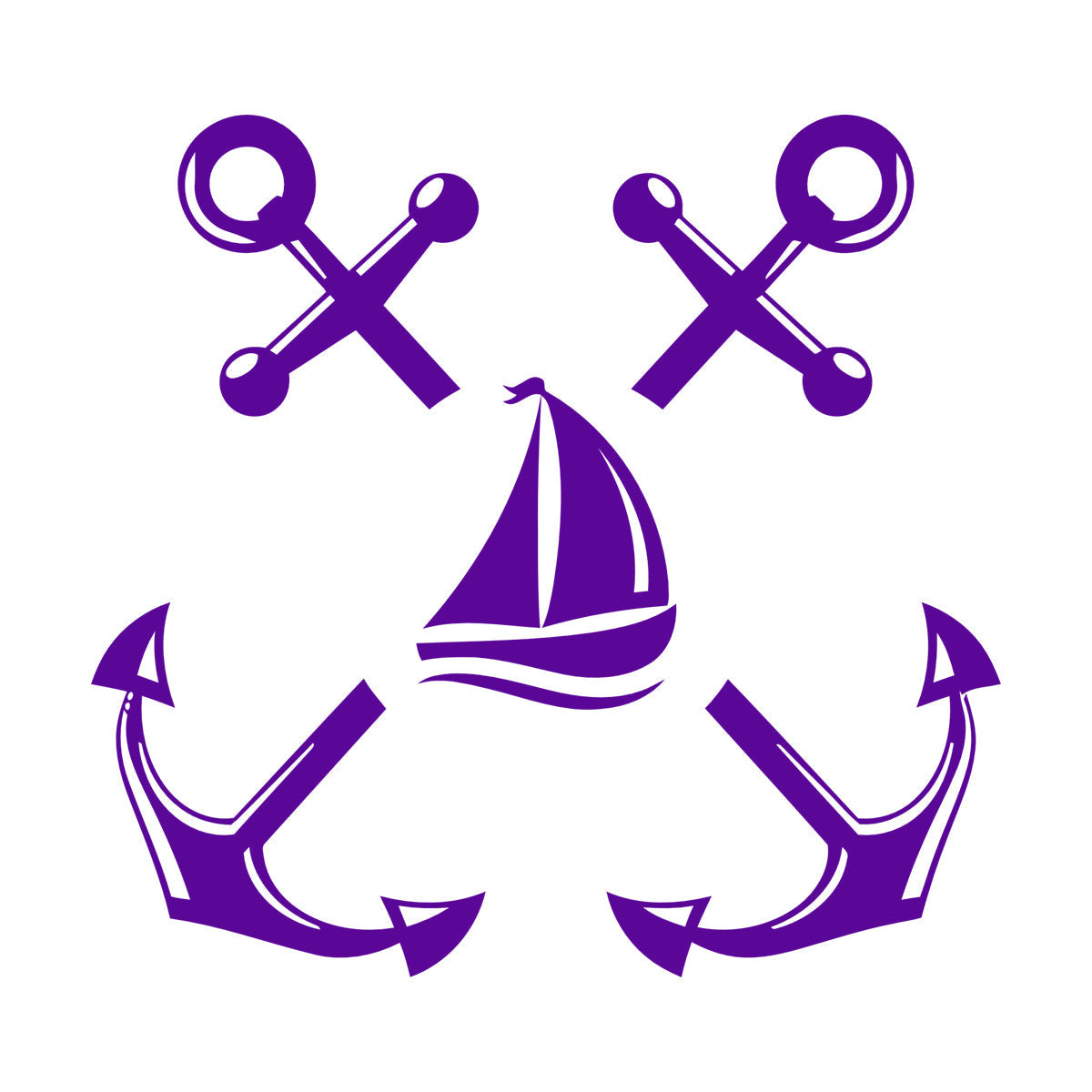 Wall Stickers Paster Paper Anchor Marine Ship Sailboat Ocean Sailing Removable Without Leaving Glue