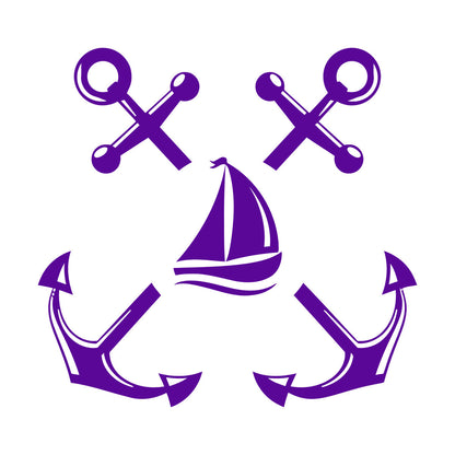 Wall Stickers Paster Paper Anchor Marine Ship Sailboat Ocean Sailing Removable Without Leaving Glue