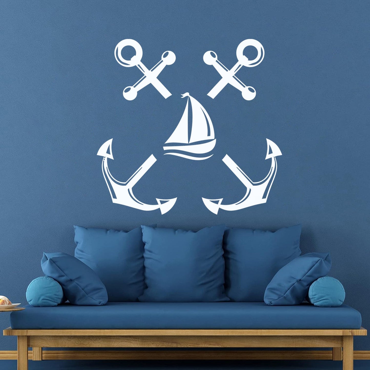 Wall Stickers Paster Paper Anchor Marine Ship Sailboat Ocean Sailing Removable Without Leaving Glue