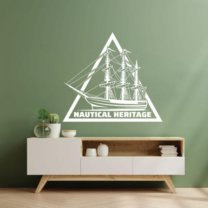 Engraving Decals Nautical Heritage Ship Sea Ocean Boat Car Body Decoration