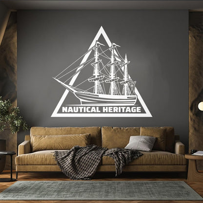 Engraving Decals Nautical Heritage Ship Sea Ocean Boat Car Body Decoration