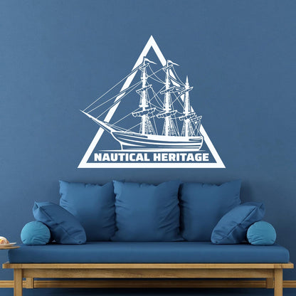 Engraving Decals Nautical Heritage Ship Sea Ocean Boat Car Body Decoration