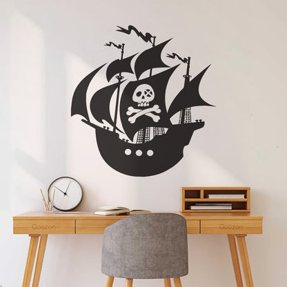 Pirates Ship Sea Ocean Sailors Wall Stickers Paster Paper Glass Stickers