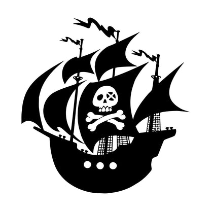 Pirates Ship Sea Ocean Sailors Wall Stickers Paster Paper Glass Stickers