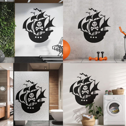 Pirates Ship Sea Ocean Sailors Wall Stickers Paster Paper Glass Stickers