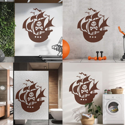 Pirates Ship Sea Ocean Sailors Wall Stickers Paster Paper Glass Stickers