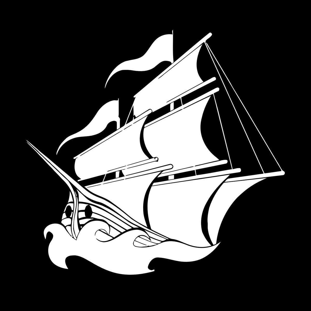 Ship Sails Sea Ocean Fine Carving Decals Self Adhesive