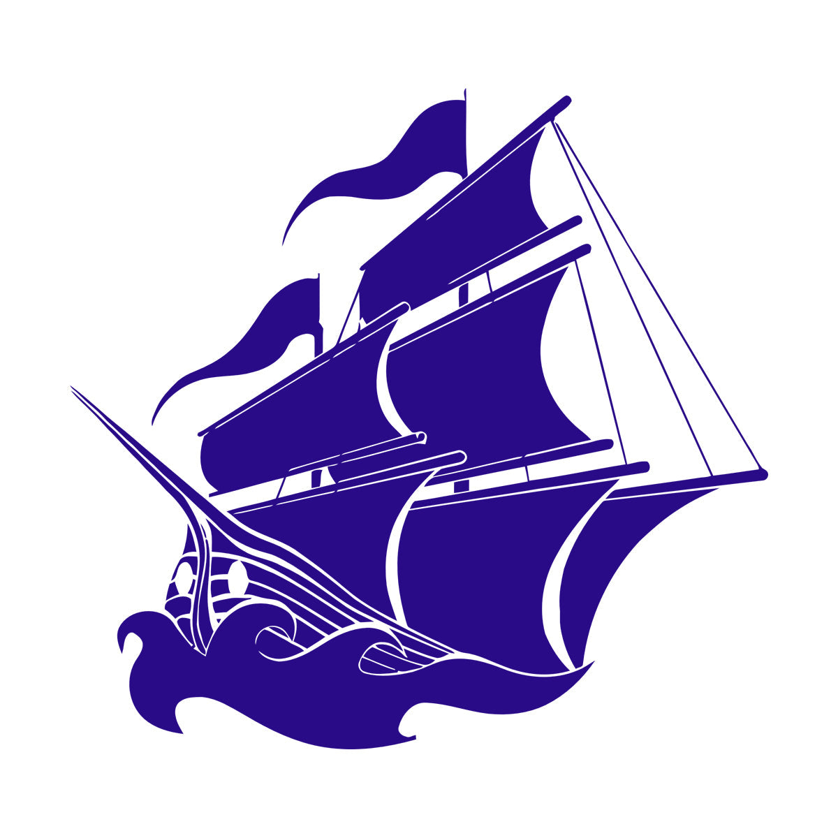 Ship Sails Sea Ocean Fine Carving Decals Self Adhesive