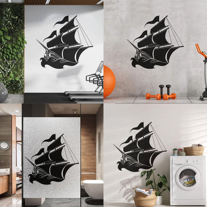 Ship Sails Sea Ocean Fine Carving Decals Self Adhesive