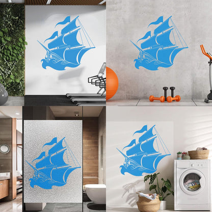 Ship Sails Sea Ocean Fine Carving Decals Self Adhesive