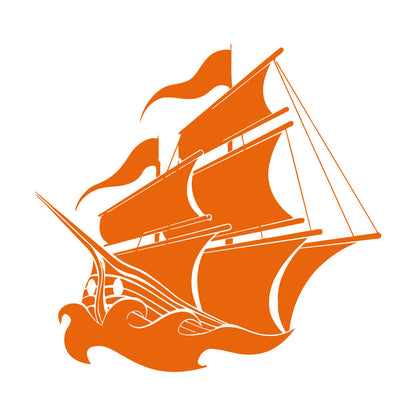 Ship Sails Sea Ocean Fine Carving Decals Self Adhesive