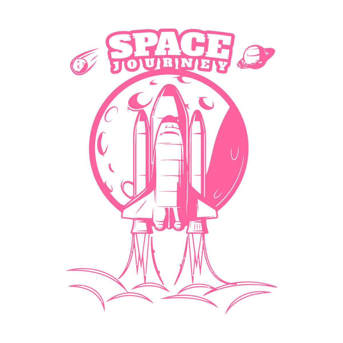 Lettering Decals Space Rocket Earth Moon Flight Planets Equipped With Transfer Film Kit