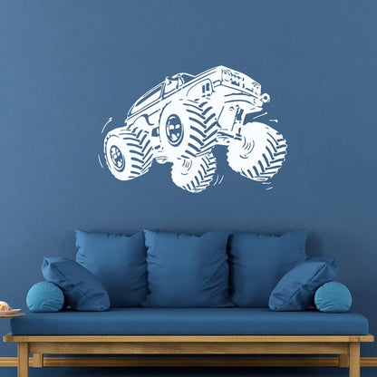 Lettering Stickers Truck Car Off Road Powerful Race Garage Art Mural Painting