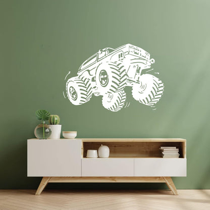 Lettering Stickers Truck Car Off Road Powerful Race Garage Art Mural Painting