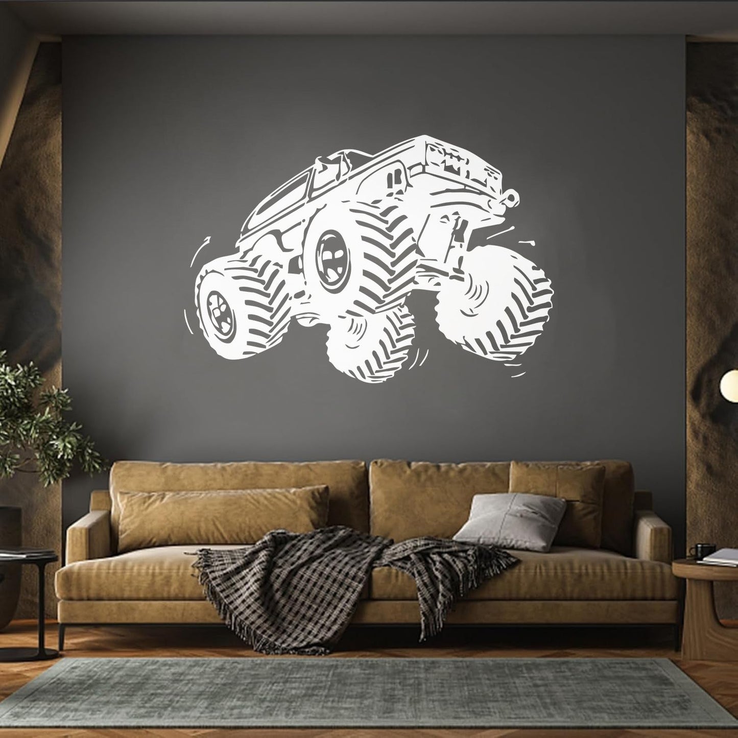 Lettering Stickers Truck Car Off Road Powerful Race Garage Art Mural Painting