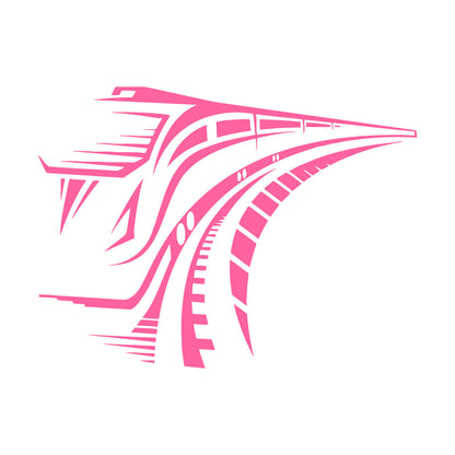 Wall Decals Paster Paper Train Transport Rails Multiple Size Options