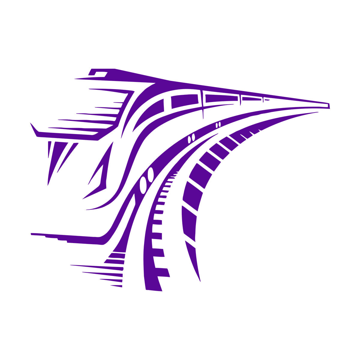 Wall Decals Paster Paper Train Transport Rails Multiple Size Options