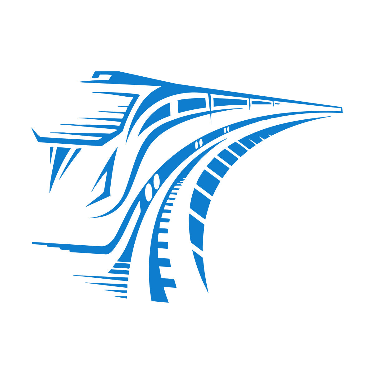 Wall Decals Paster Paper Train Transport Rails Multiple Size Options