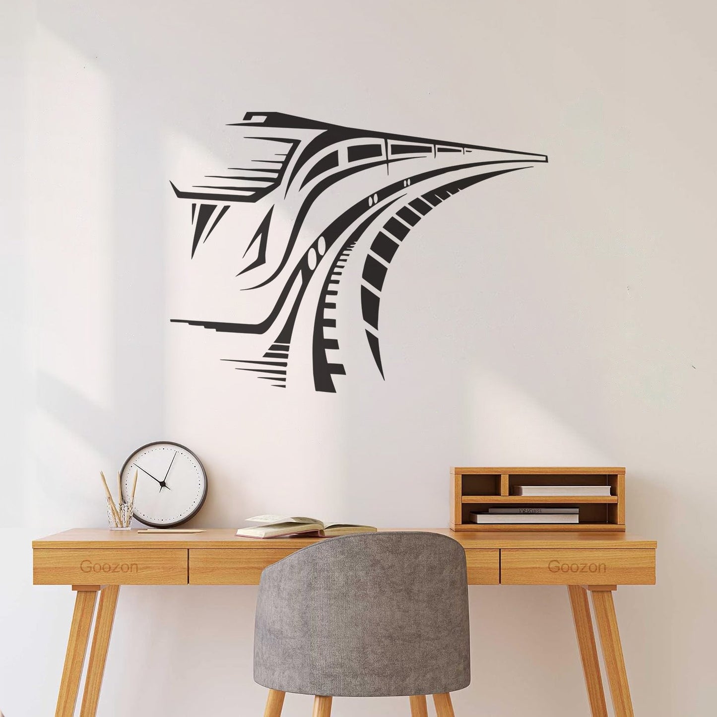 Wall Decals Paster Paper Train Transport Rails Multiple Size Options