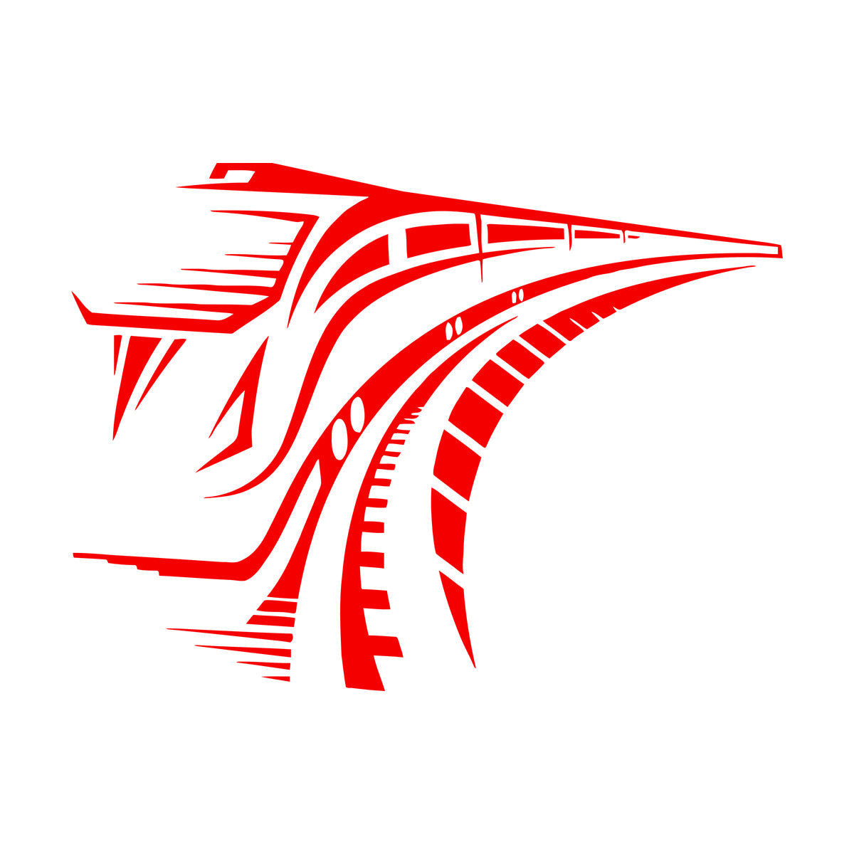 Wall Decals Paster Paper Train Transport Rails Multiple Size Options