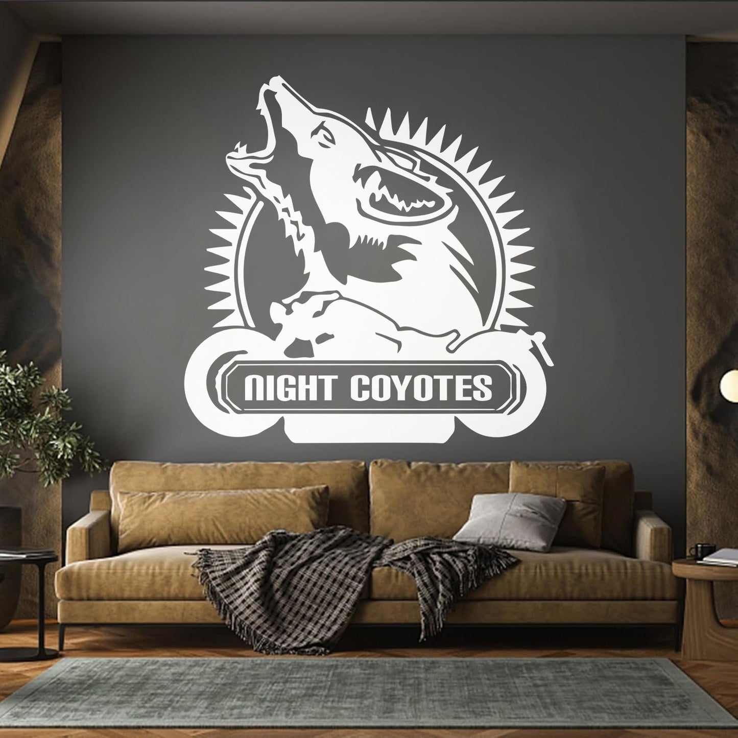 Wall Decals Wolf Coyote Motorcycle Phrase Animal Garage It Won'T Fall Off