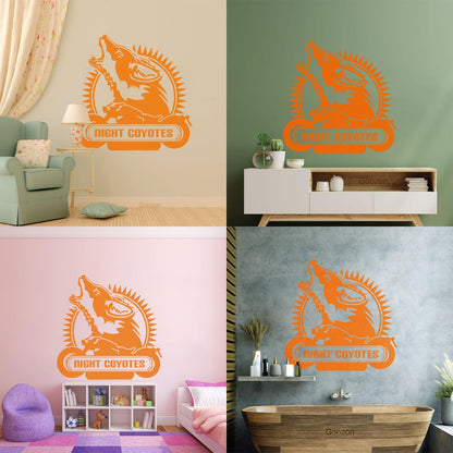 Wall Decals Wolf Coyote Motorcycle Phrase Animal Garage It Won'T Fall Off