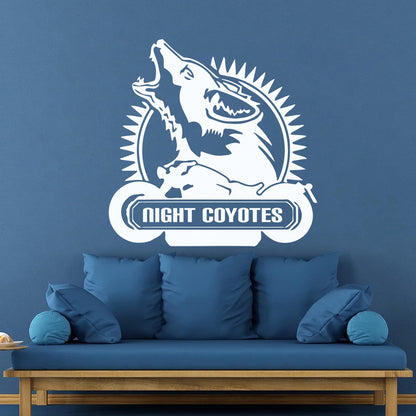 Wall Decals Wolf Coyote Motorcycle Phrase Animal Garage It Won'T Fall Off