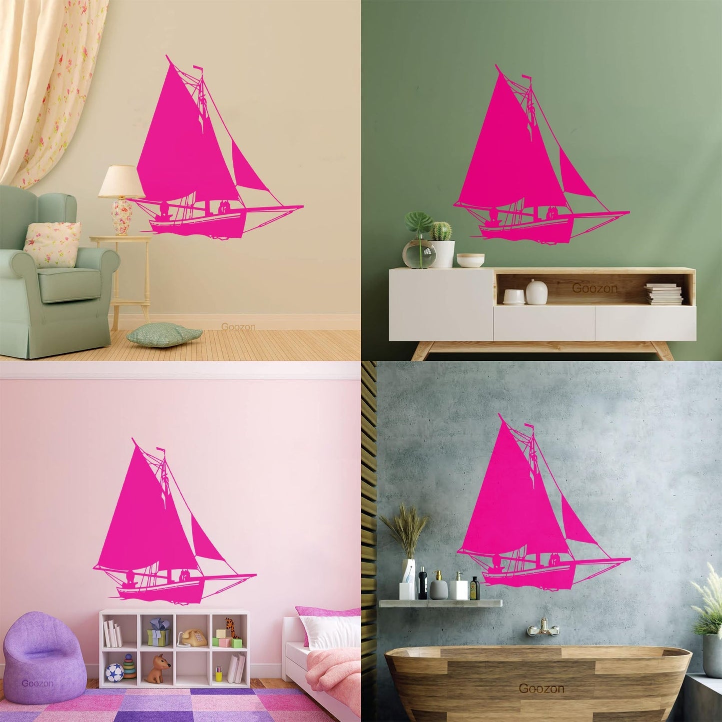 Mural And Wall Vinyl Decal Ship Yacht Marine Ocean Art Decoration