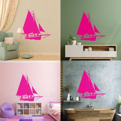 Mural And Wall Vinyl Decal Ship Yacht Marine Ocean Art Decoration