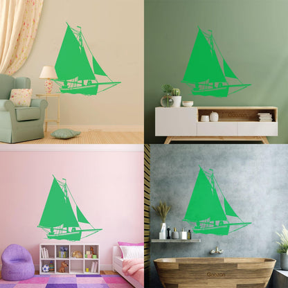 Mural And Wall Vinyl Decal Ship Yacht Marine Ocean Art Decoration