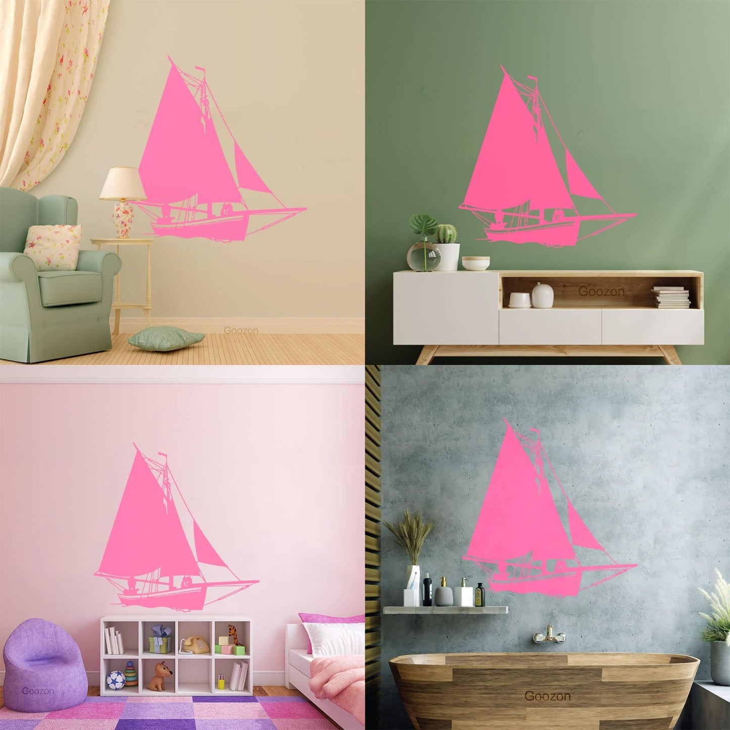 Mural And Wall Vinyl Decal Ship Yacht Marine Ocean Art Decoration