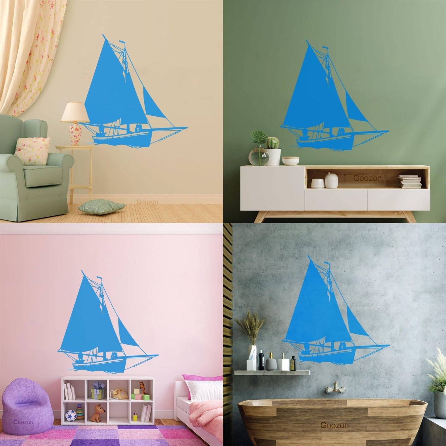 Mural And Wall Vinyl Decal Ship Yacht Marine Ocean Art Decoration