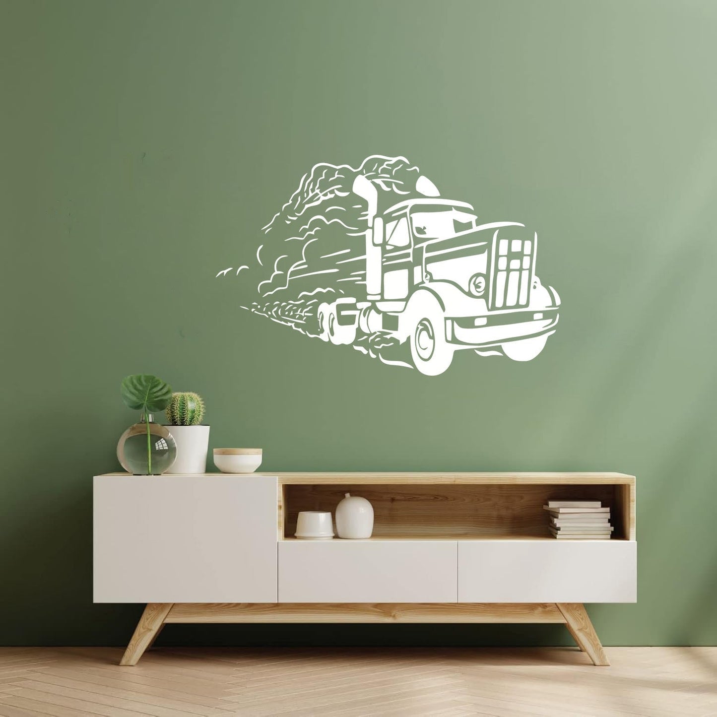 Fine Carving Decals Truck Driver Car Garage Man Deliver Store Decoration