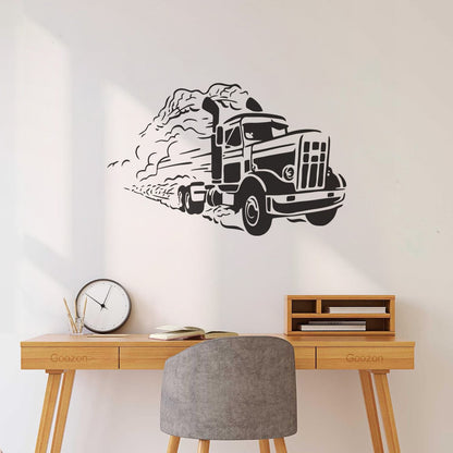 Fine Carving Decals Truck Driver Car Garage Man Deliver Store Decoration
