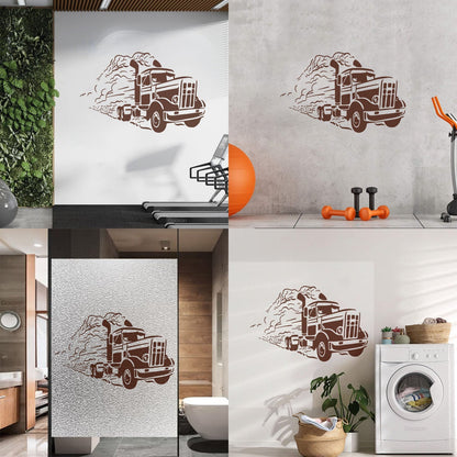 Fine Carving Decals Truck Driver Car Garage Man Deliver Store Decoration